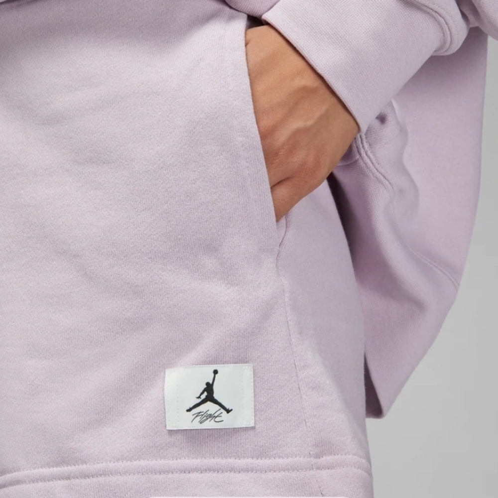 Womens Jordan Flight Fleece Shorts 'Violet Shock' - Picture 3 of 7